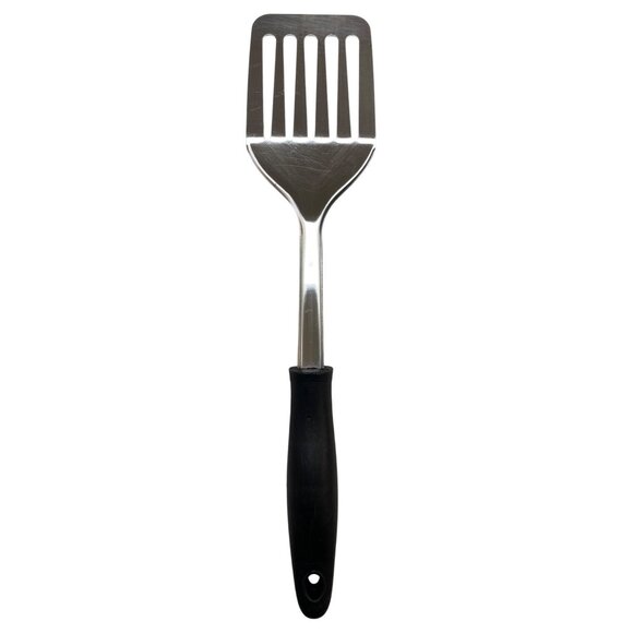 Kitchen Serving Set With Spatulas & Spoon Stainless Steel & Black Handles Durabl - Picture 2 of 12